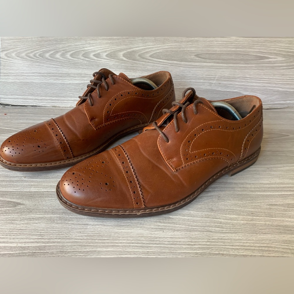 Nunnbush Mens 10 M Dress Shoes Leather Gel Insole